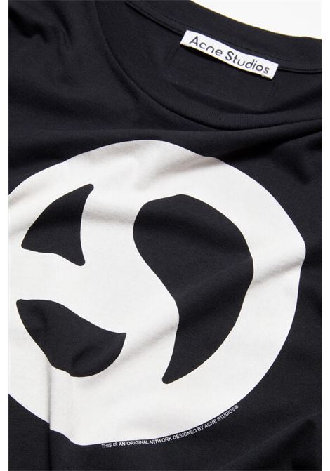 t-shirt con logo unisex nero in cotone ACNE STUDIOS | CL0265900